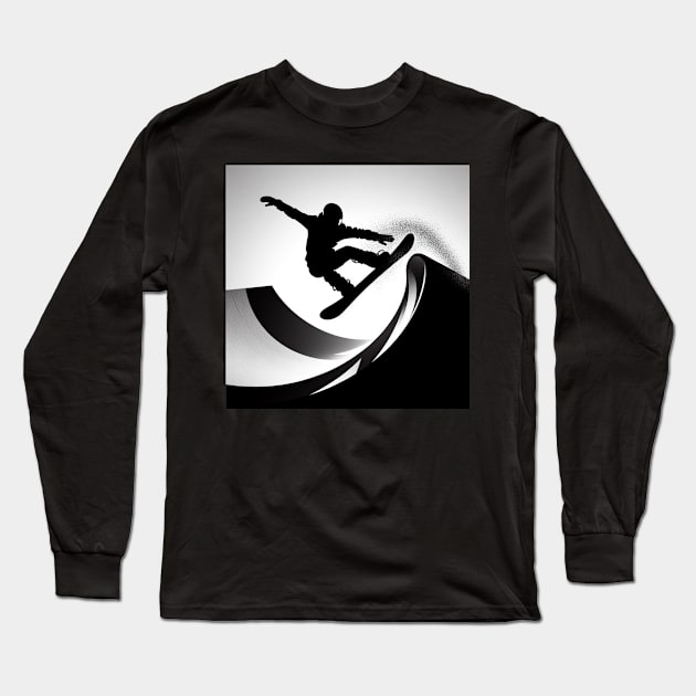 Snowboarding Long Sleeve T-Shirt by Print Forge